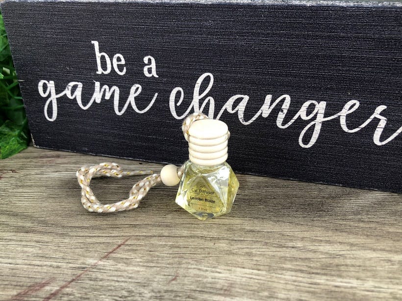 1 OZ Bottle with Wooden Top Car AirFreshener Diffuser with Stones