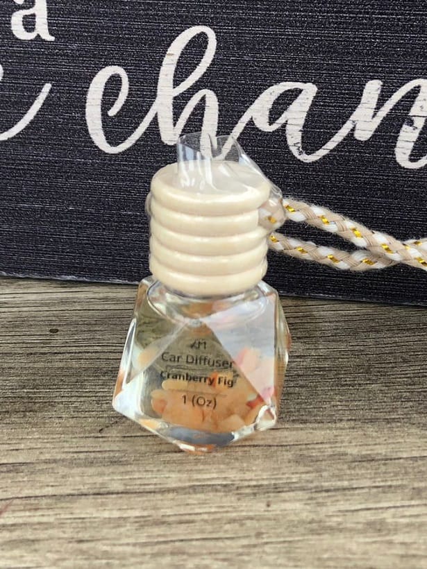 1 OZ Bottle with Wooden Top Car AirFreshener Diffuser with Stones